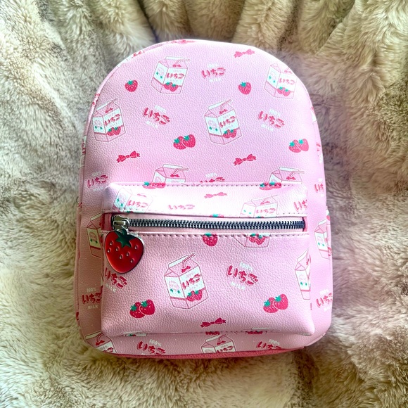 NWT! Hot Topic 🍓 Milk Mini Backpack - Picture 1 of 3